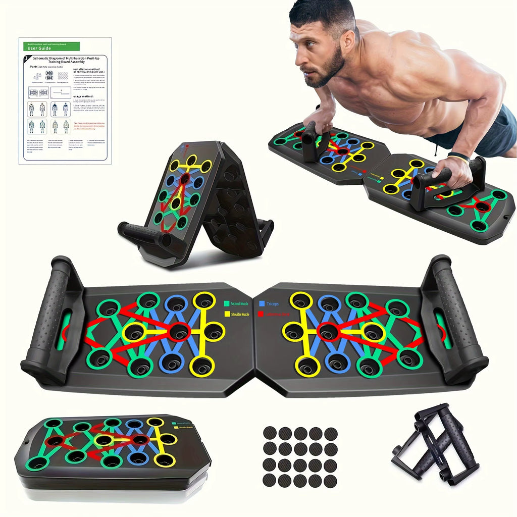 9-in-1 Push-Up Rack Boards - Ergonomic Push-Up Training for Core, Chest and Shoulder Strength