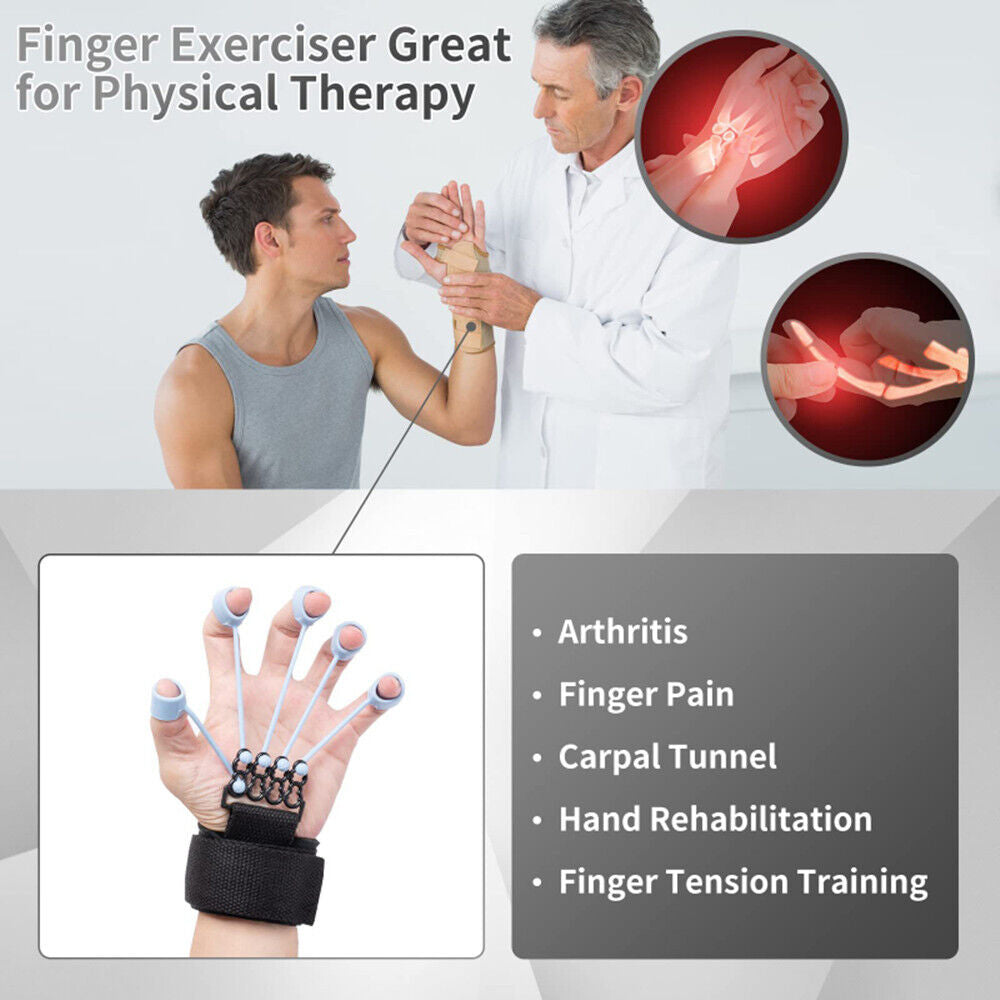 Hand Resistance Bands Finger Strengthener - For Improved Grip And Hand Strength 