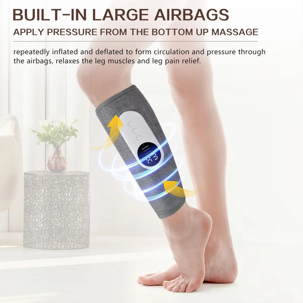 Leg Massager Portable Calf Massager with Compression and Heat for Women Men Kneading Air Pressure Leg Air Compression Massager