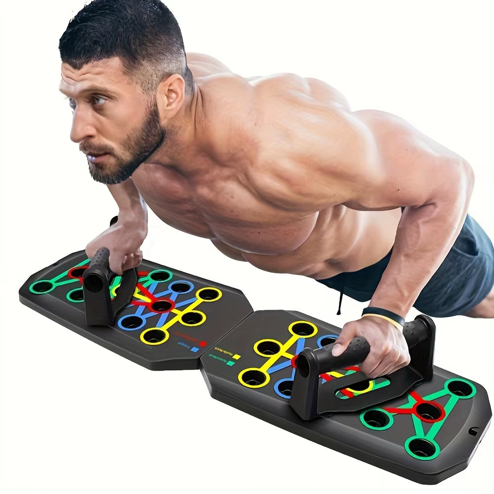 9-in-1 Push-Up Rack Boards - Ergonomic Push-Up Training for Core, Chest and Shoulder Strength