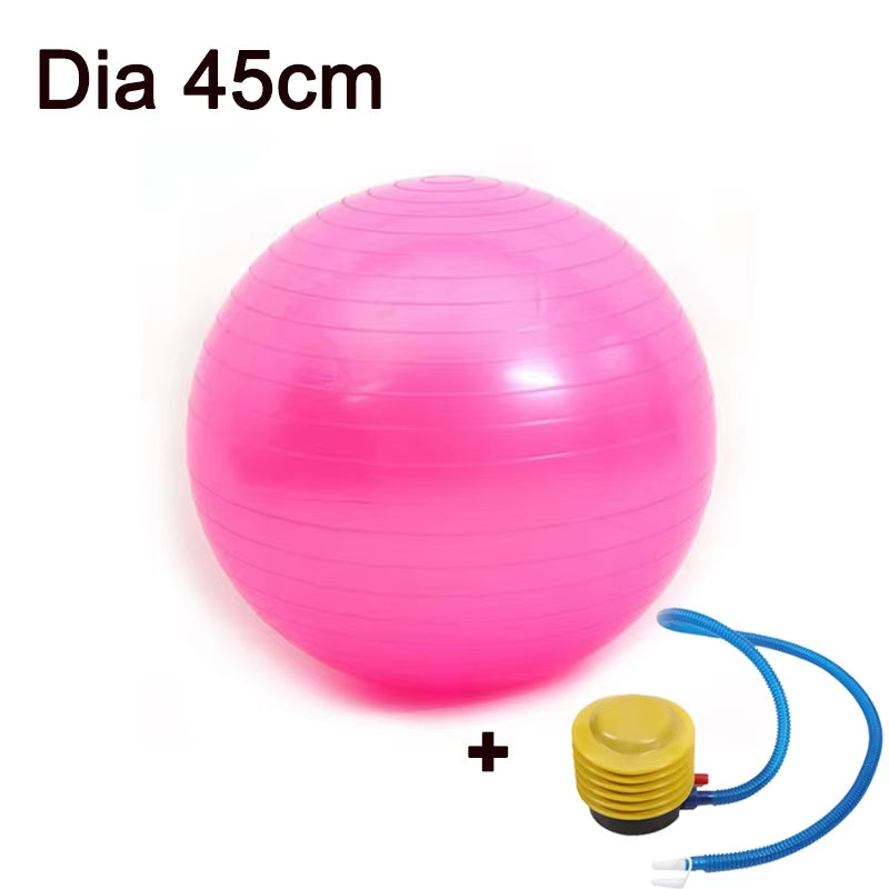 45/25Cm Yoga Ball Gym Fitness Balls Sports Pilates Birthing Fitball Exercise Training Workout Massage Ball Pump Can Be Selected