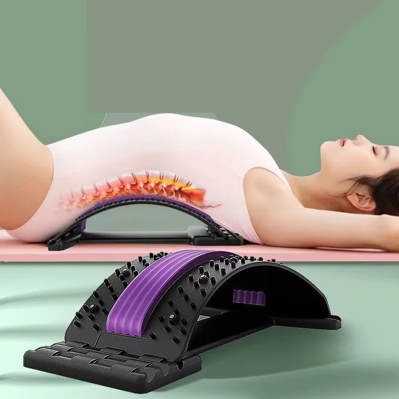Back Stretcher,6Thgeneration Upgraded Back Massager,Back Cracker for Lower Back Pain Relief Lumbar Support,With Magnetic Massage