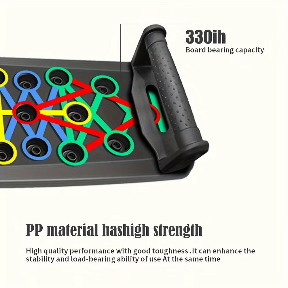 9-in-1 Push-Up Rack Boards - Ergonomic Push-Up Training for Core, Chest and Shoulder Strength