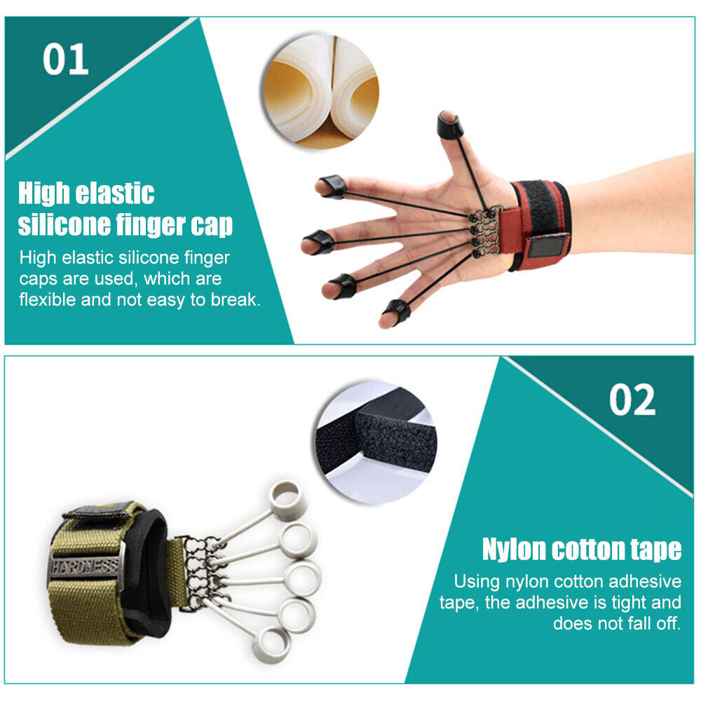 Hand Resistance Bands Finger Strengthener - For Improved Grip And Hand Strength 